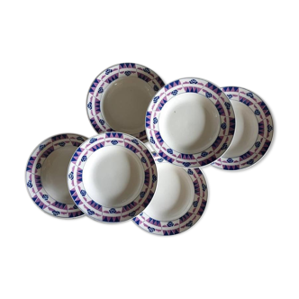 Old hollow plates model "Rejane" of the French manufacturer Moulin des Loups