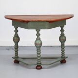 Swedish Gustavian Folk Art Painted Side Table