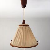 Suspension scandinave en tissu et teck vintage années 60