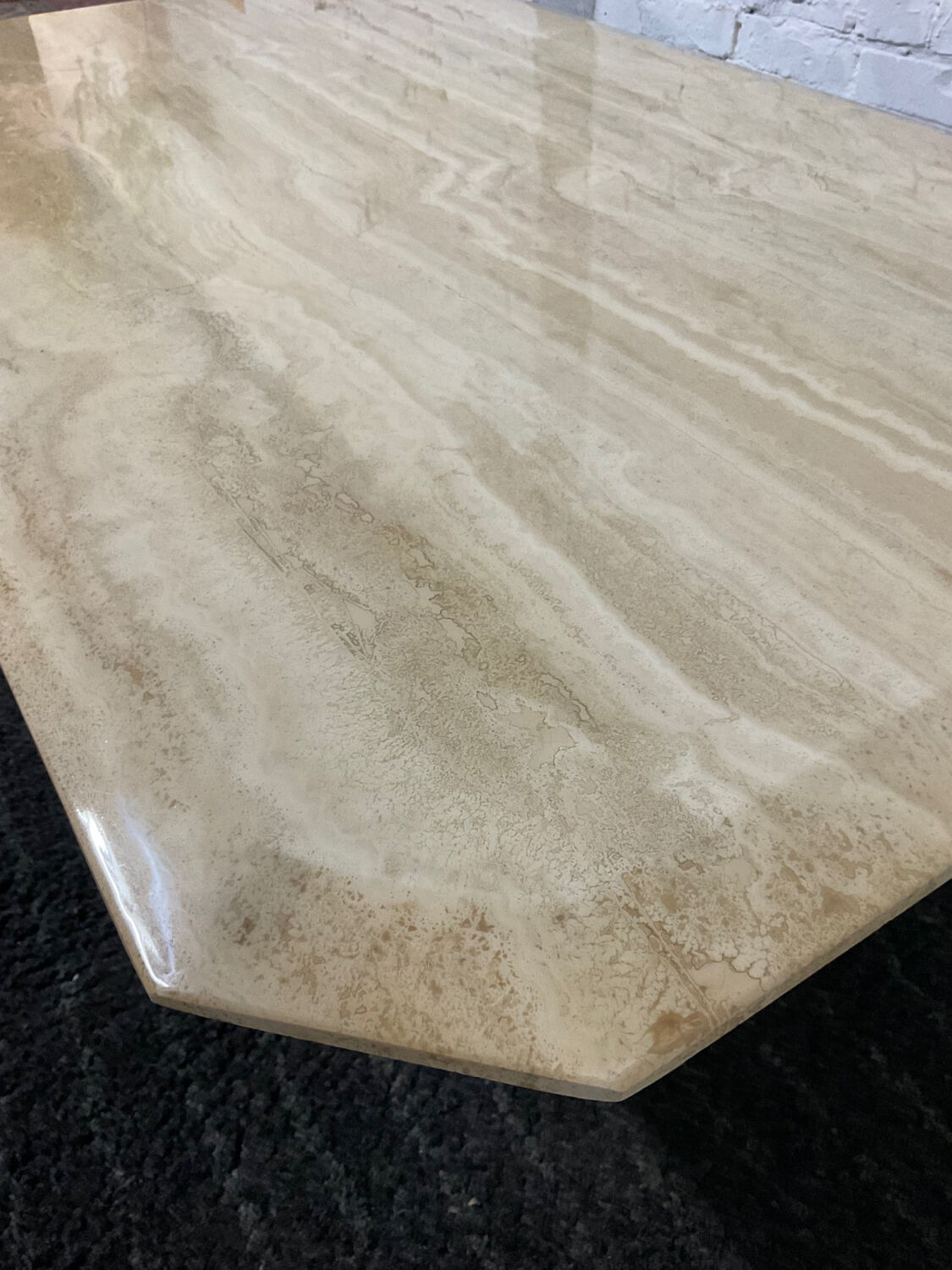 Travertine coffee table from the 70s Italy