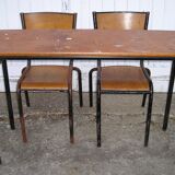 School table and its 2 Mullca chairs from the 60s/70s
