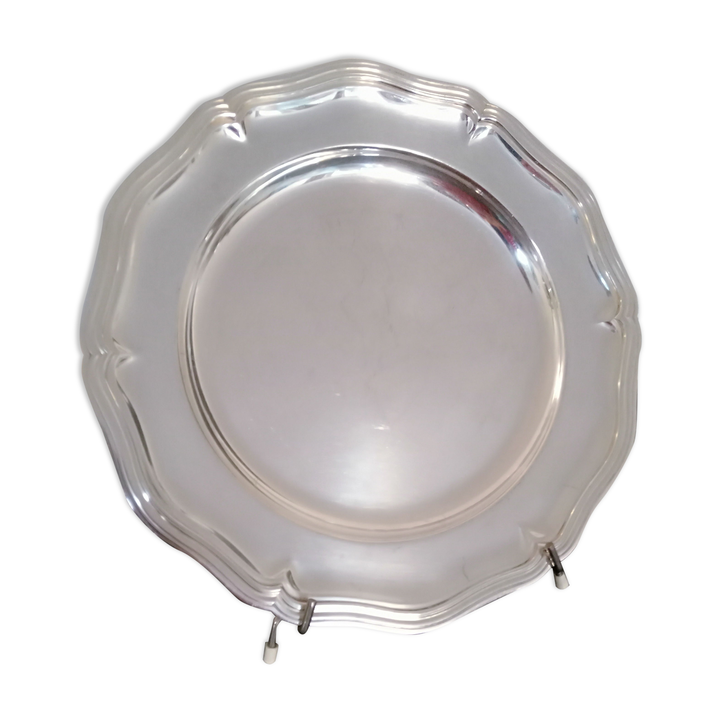 Round silver metal dish Christofle