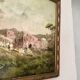 Huile sur toile  début 1900 sous verre