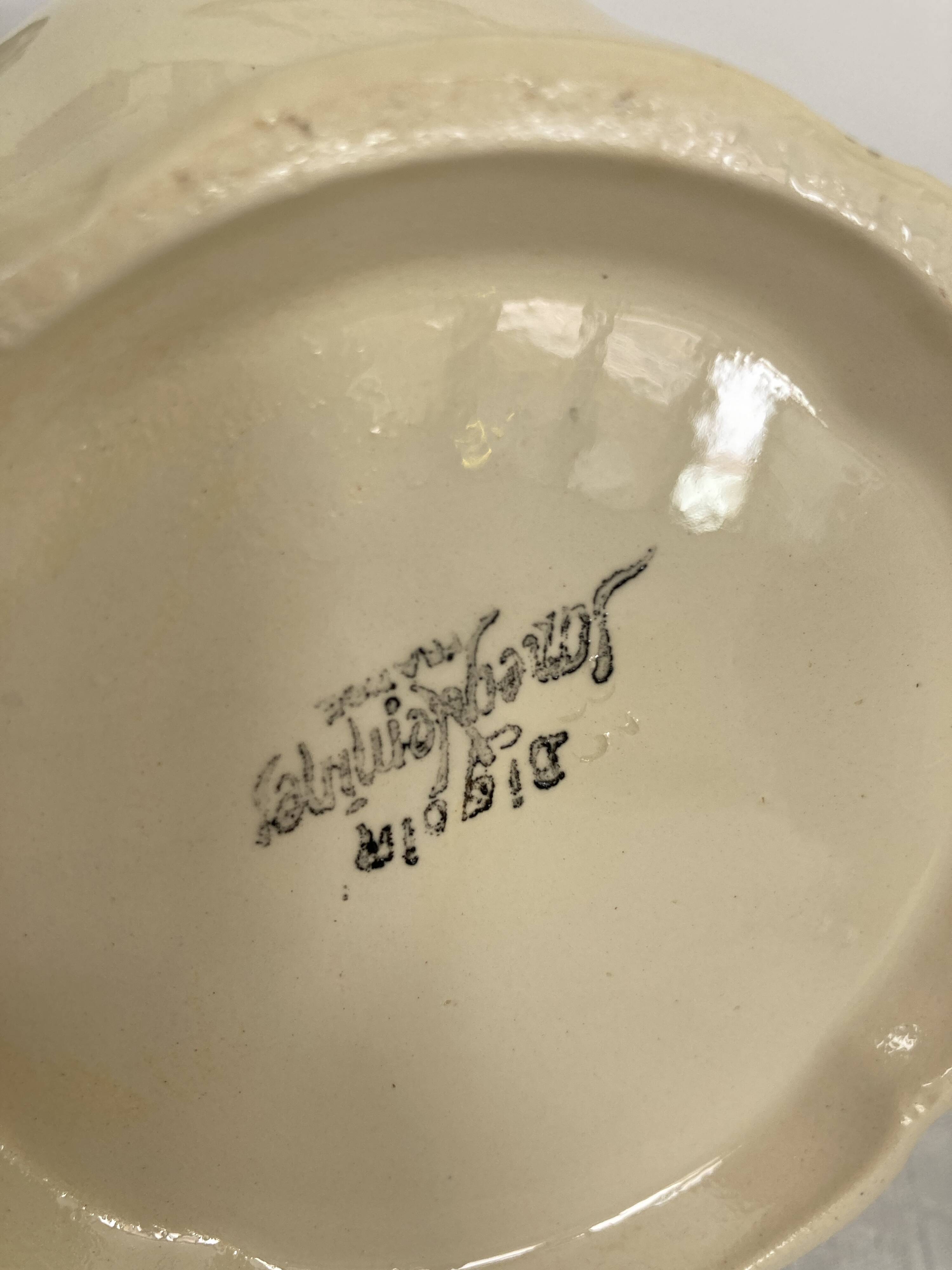 Plain ivory teapot Digoin Sarreguemines