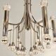Chrome and crystal chandelier attributed to Gaetano Sciolari, Italy, 1970s.