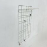 Vintage wire metal wall coat rack , 1960s