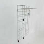 Vintage wire metal wall coat rack , 1960s