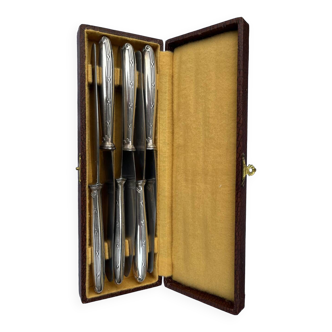 Box of 6 Christofle ribbon model knives