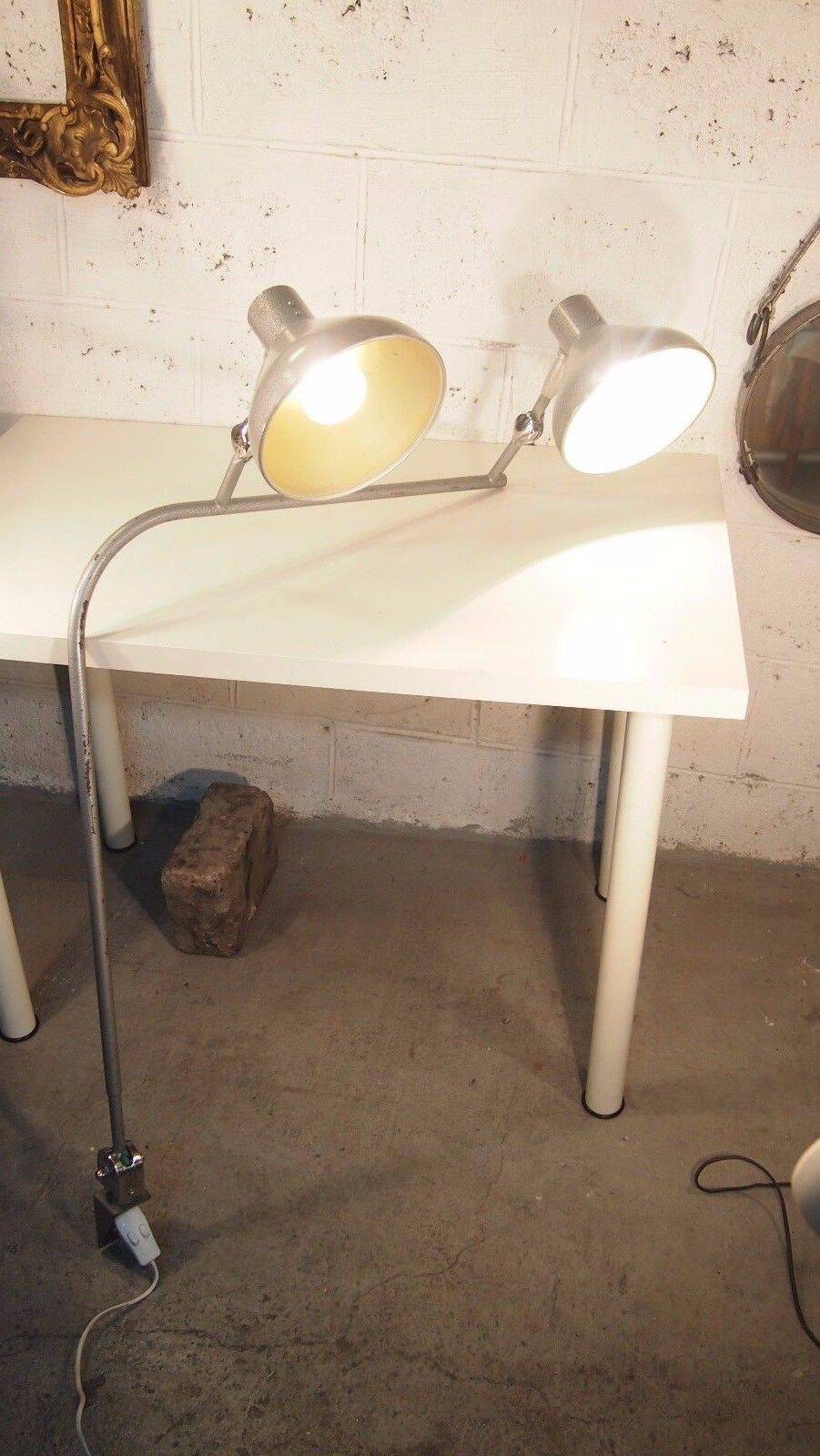 Jumo gs1 adjustable double workshop desk lamp - industrial modernist