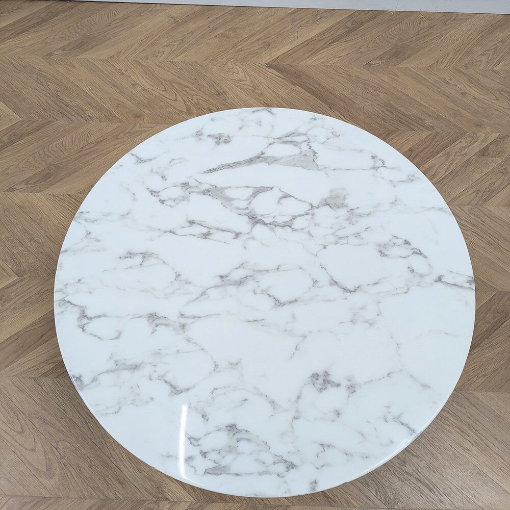 Table basse ronde en marbre vintage