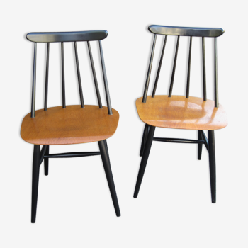 Pair of chairs scandinavian Fanett by Ilmari Tapiovaara