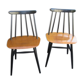 Paire de chaises scandinaves Fanett par Ilmari Tapiovaara