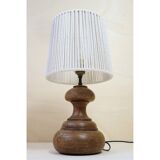 Small wooden lamp and its rope lampshade.