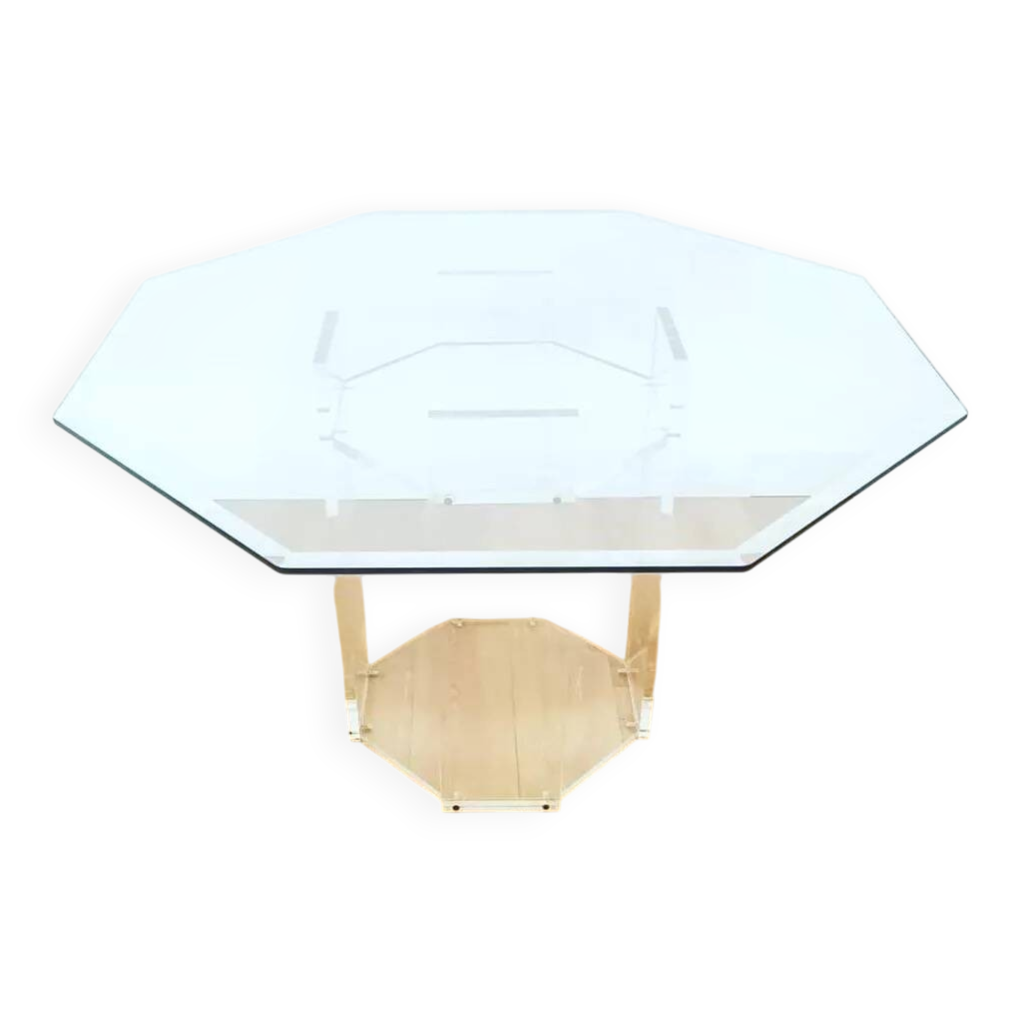 octagonal glass table