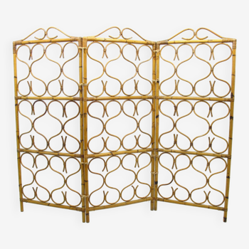 Bamboo and Rattan Room Divider / Screen, 1970s