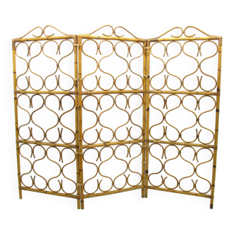 Bamboo and Rattan Room Divider / Screen, 1970s