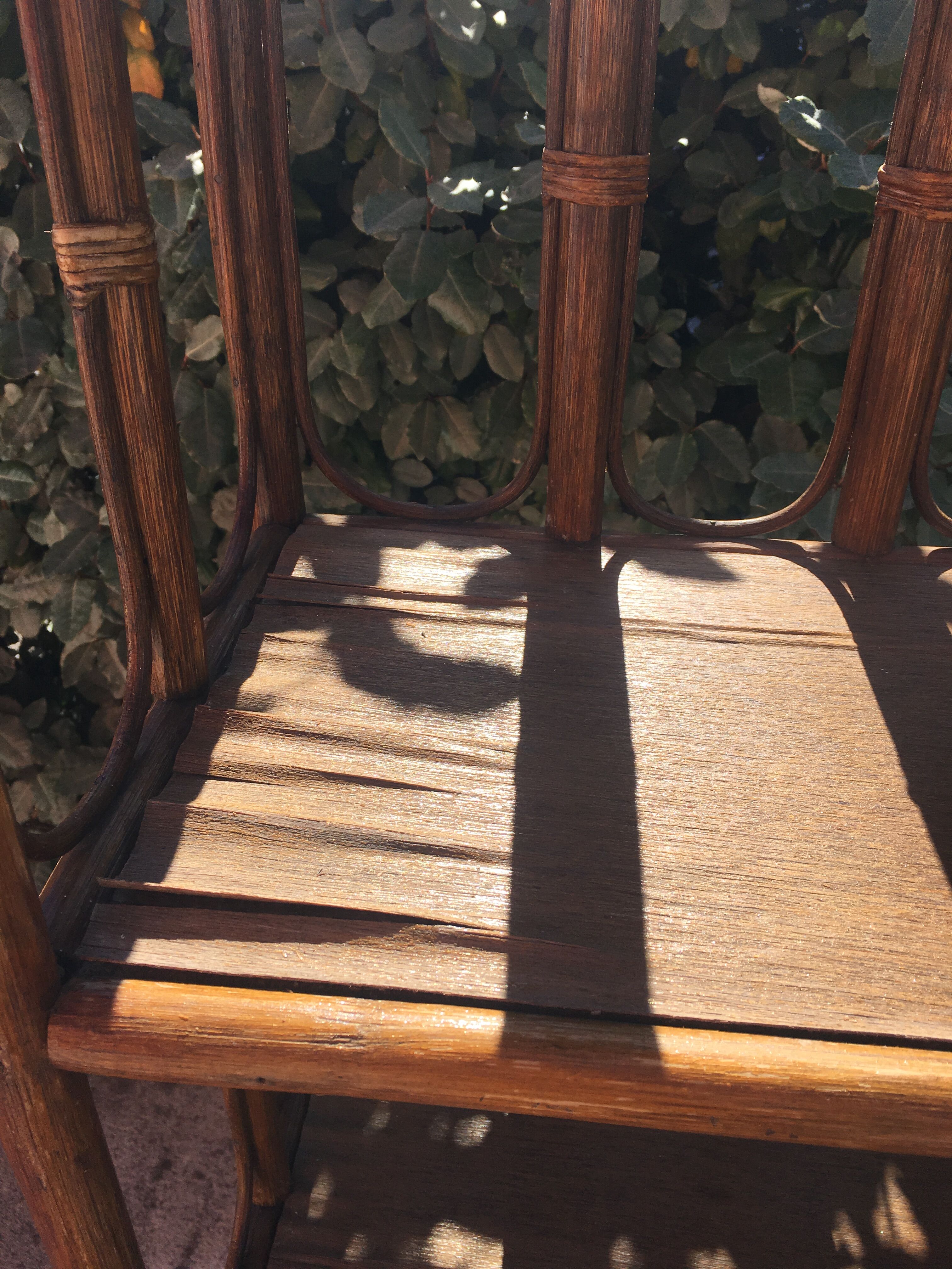 Rattan shelf and caning