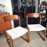 Vintage Baumann sled chairs.