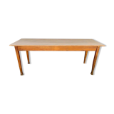 Table bistrot en bois plateau en hetre vernis mat 2 m  x 0,67 m