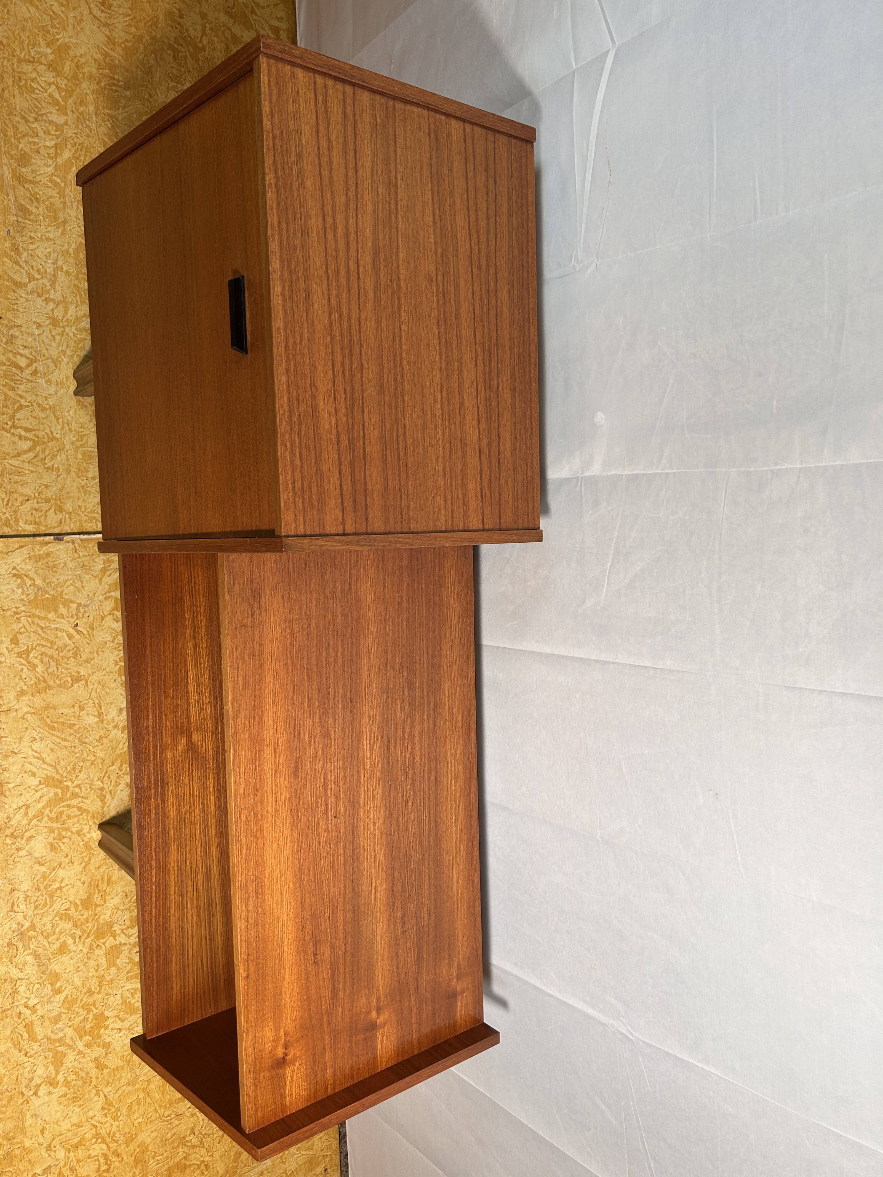 Mid century retro vintage teak telephone Bench Seat 1960