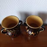 Pair of vintage 1960 ceramic vases