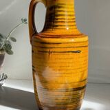 Vintage glazed ceramic amphora vase – west germany