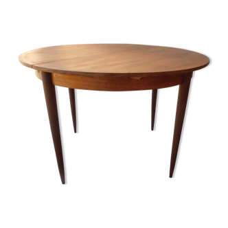 Table ronde rallonge intégrée