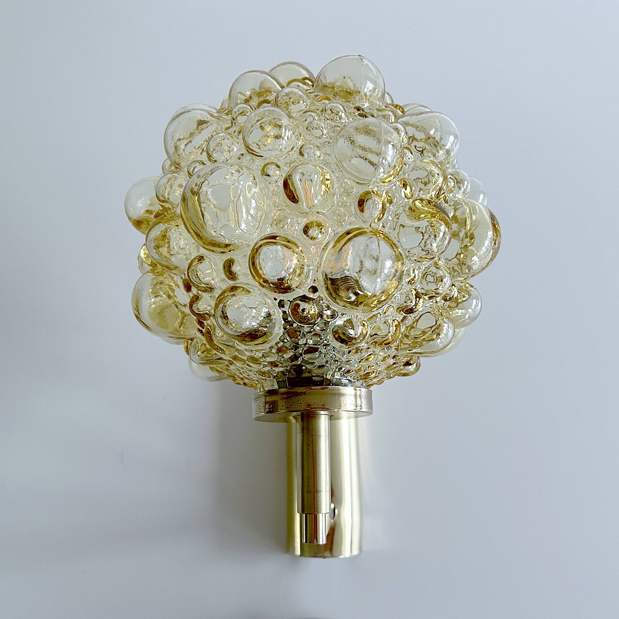 Vintage Limburg Glass Bubble Wall Lamp