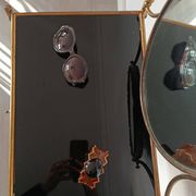 Louis XVI style hairdresser in brass and tempered glass