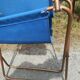 Paire de fauteuils chaises lafuma chantazur toile bleu