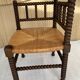 Corner chair wood turned vintage, 50-60s