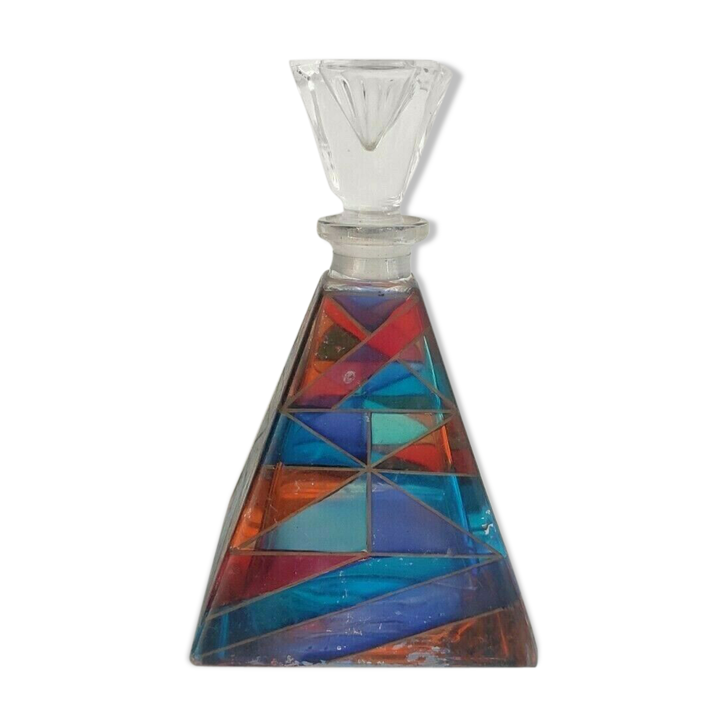 Colorful glass bottle