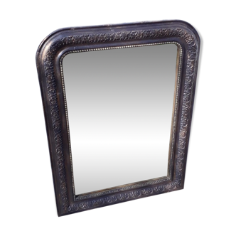 Mirror Louis Philippe black and gold 74 x 56cm