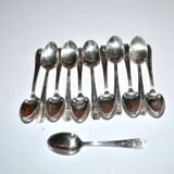 LCF set of 12 small mocha coffee spoons silverware design 1950 French cutlery