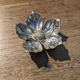 Silver metal flower ashtray