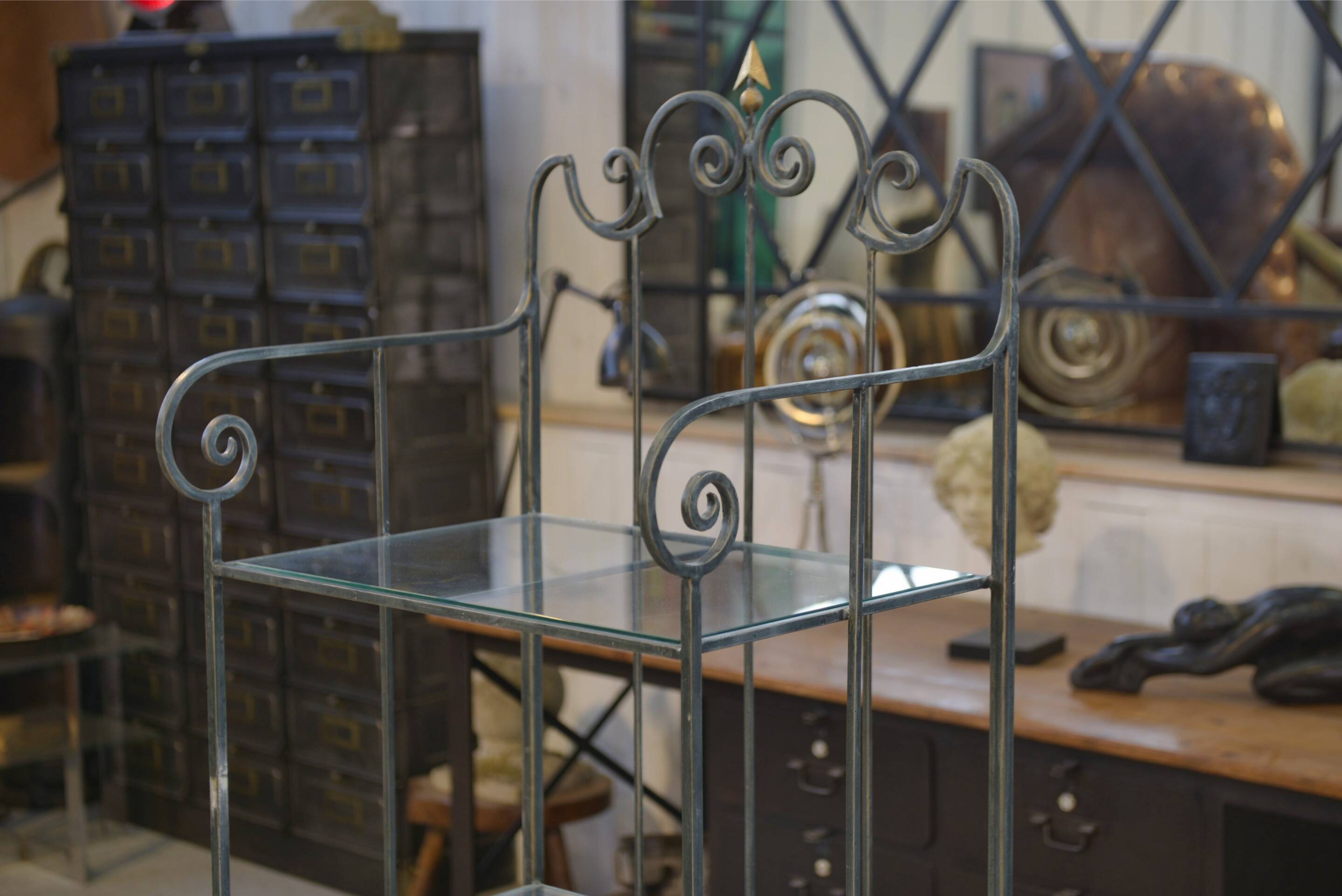 Wrought iron shelf 1950s