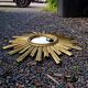 Mid-century style gold resin witch's eye sunburst mirror
