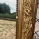 Louis-Philippe gold leaf mirror - sculpted pediment, mercury 117x76cm