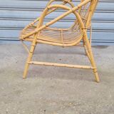 Rattan shell armchair 1960