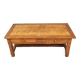 Opening oak coffee table with 2 drawers