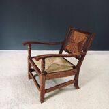 Arts & Crafts Handcrafted Low Lounge Armchairs, Belgium, 1920s, Set of 2