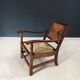 Arts & Crafts Handcrafted Low Lounge Armchairs, Belgium, 1920s, Set of 2