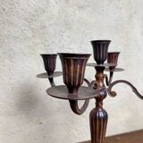 Large 19th century wrought iron candlestick