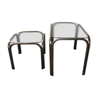 Lot 2 tables gigognes des années 70