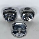 Mid-century modern set of three chrome plastic coat hangers Olaf Bohr 1960s