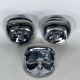 Mid-century modern set of three chrome plastic coat hangers Olaf Bohr 1960s