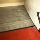 Stunning Formica Red and White Oblique Line Storage Furniture