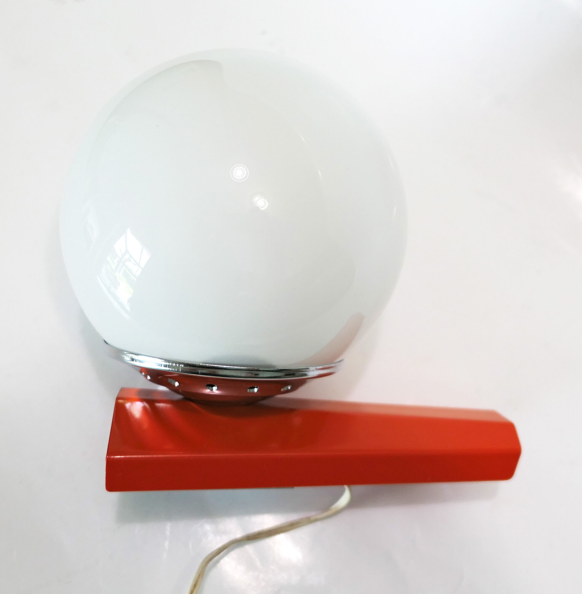 Targetti Sankey wall lamp Italy metal Orange and glass globe
