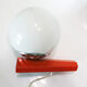 Targetti Sankey wall lamp Italy metal Orange and glass globe