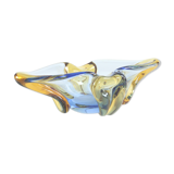 Vintage art glass bowl by Frantisek Zemek, Skrdlovice, Czechoslovakia 1960s